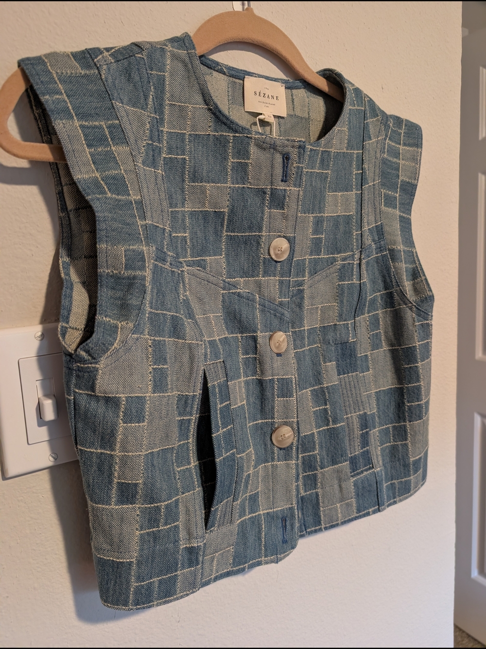 Sezáne Timothé Patchwork Denim Vest - Picture 5 of 9